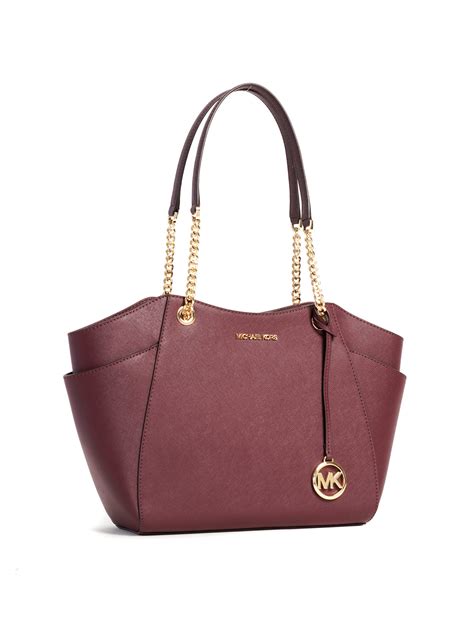 michael kors jet set tz travel tote merlot|Michael Kors travel tote large.